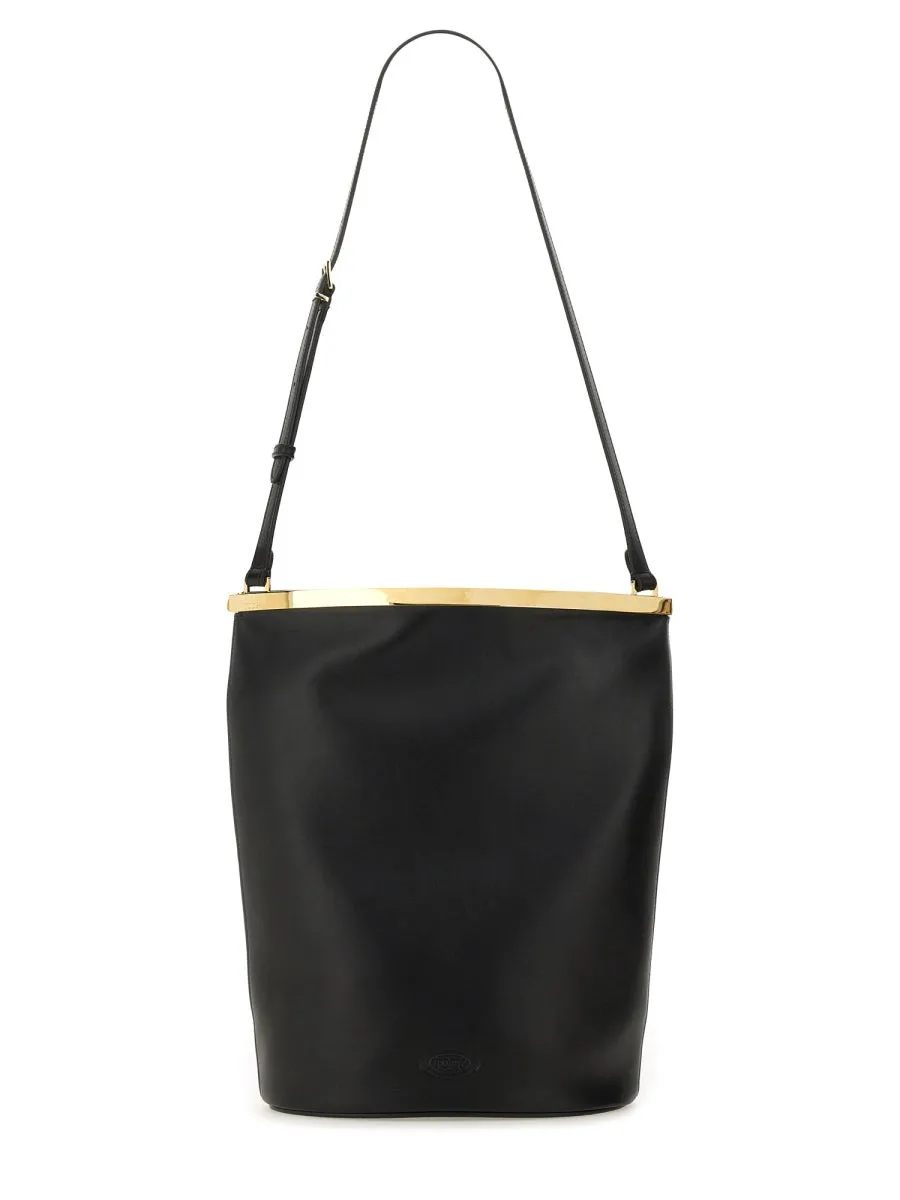 Small Leather Bucket Bag