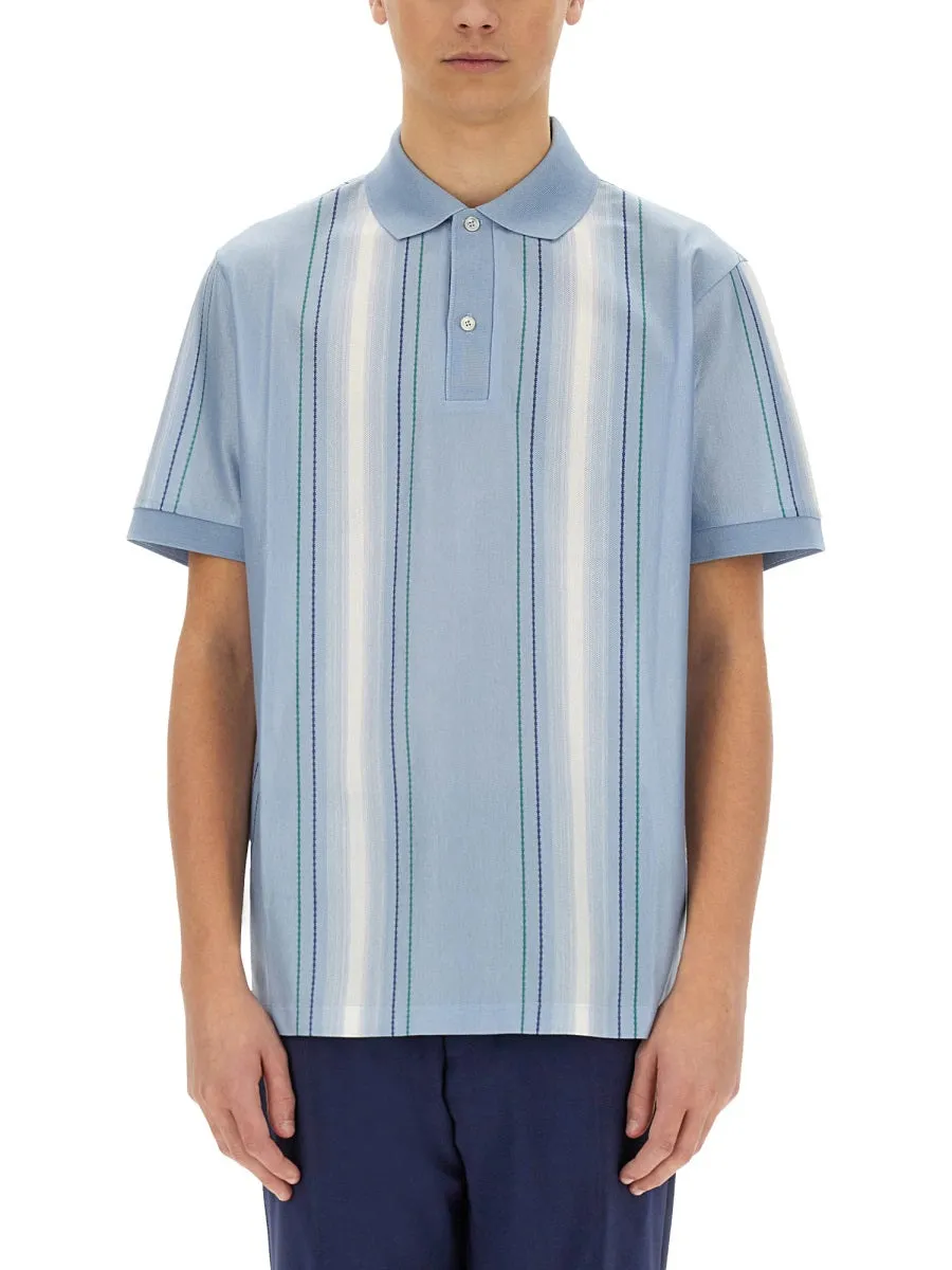 Polo Shirt With Vertical Stripes