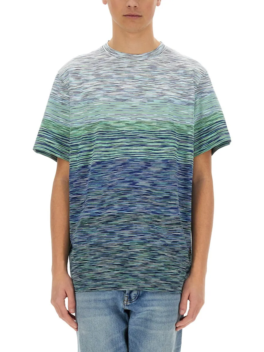 Degradé Flamed Cotton T-Shirt