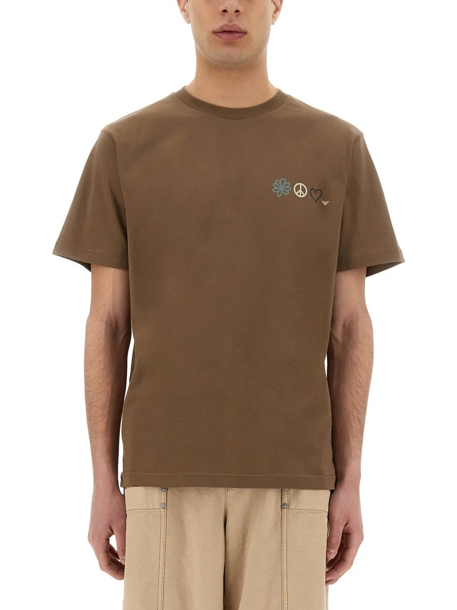 T-Shirt With Maxi Print Capsule Peace Asv