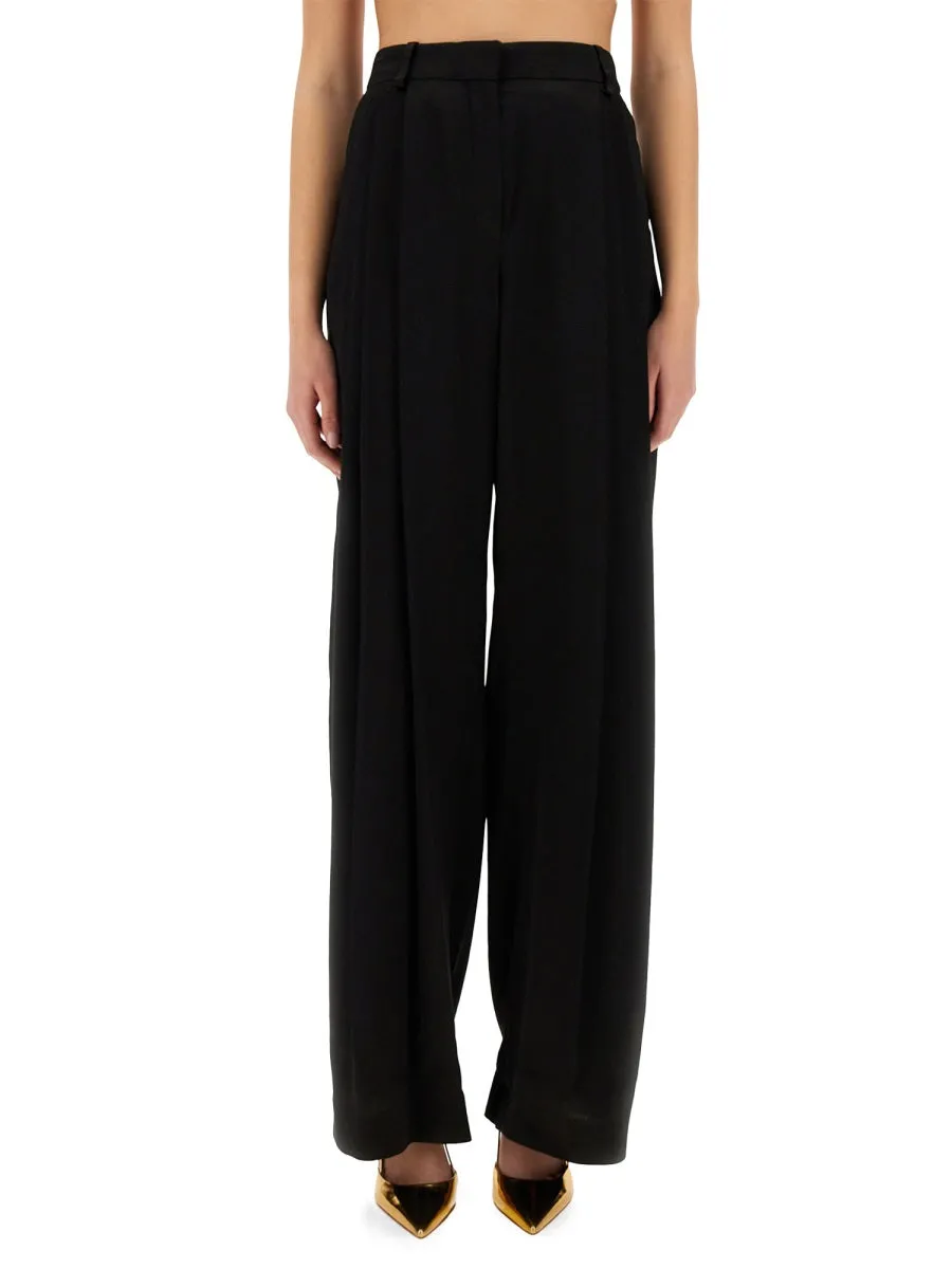 "Wide-Leg" Pants With Pleat