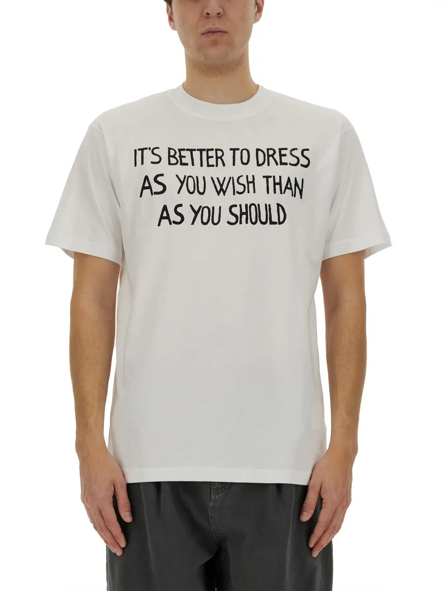 "Message Print" T-Shirt