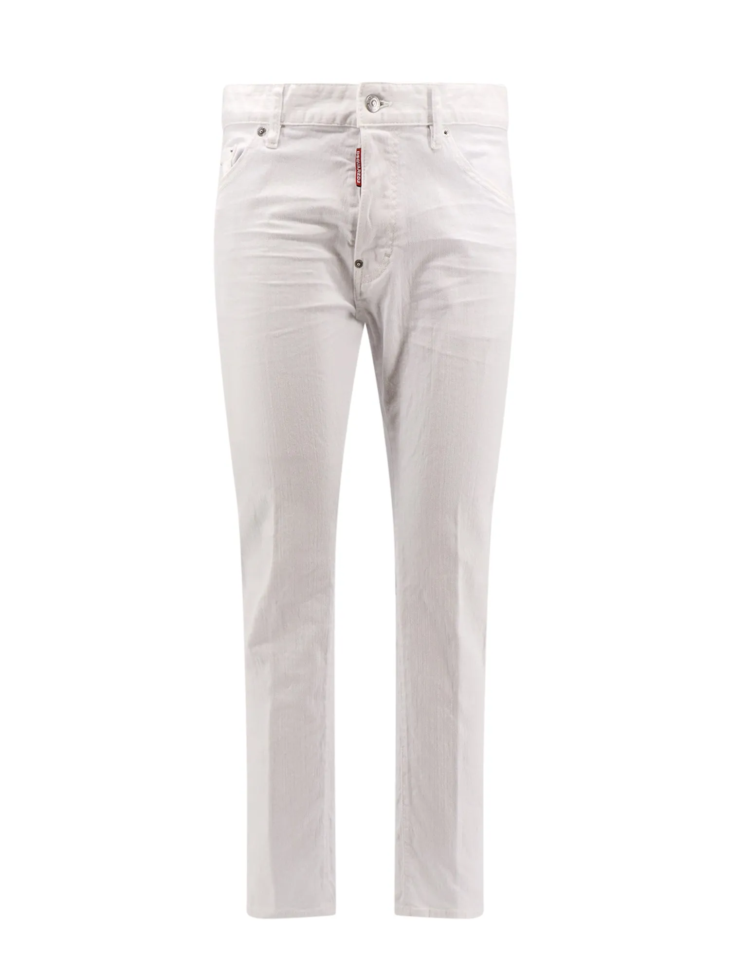 Stretch Cotton Trouser With White Bull Tag