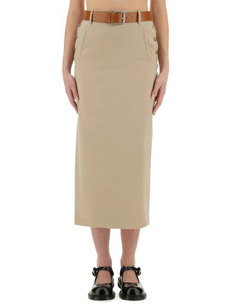 "Tailored Twist" Long Skirt