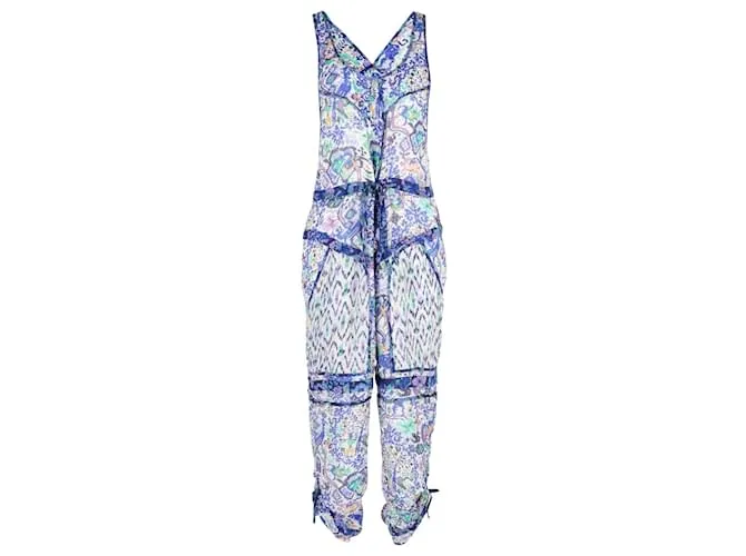 Tuta Isabel Marant Vassili in seta multicolore Stampa python
