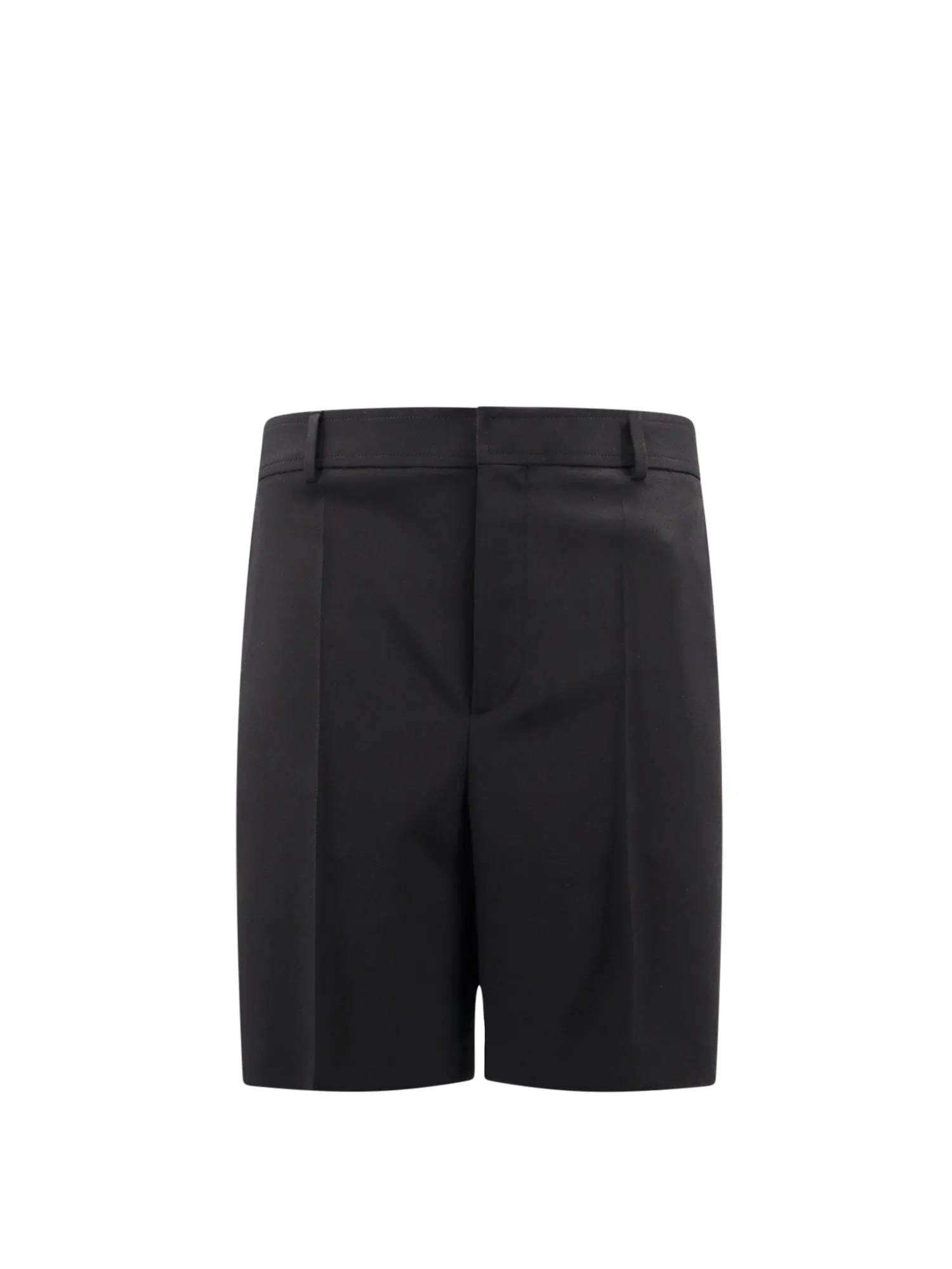 Virgin Wool Bermuda Shorts With Frontal Pinces