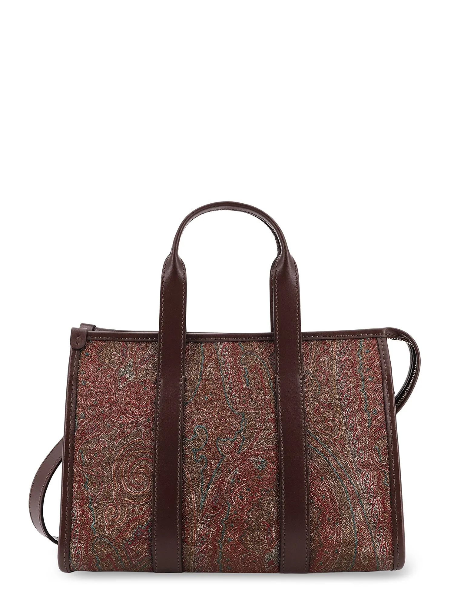 Top Handle Bauletto S Arnica Jacquard Paisley Fabric Shoulder Bag