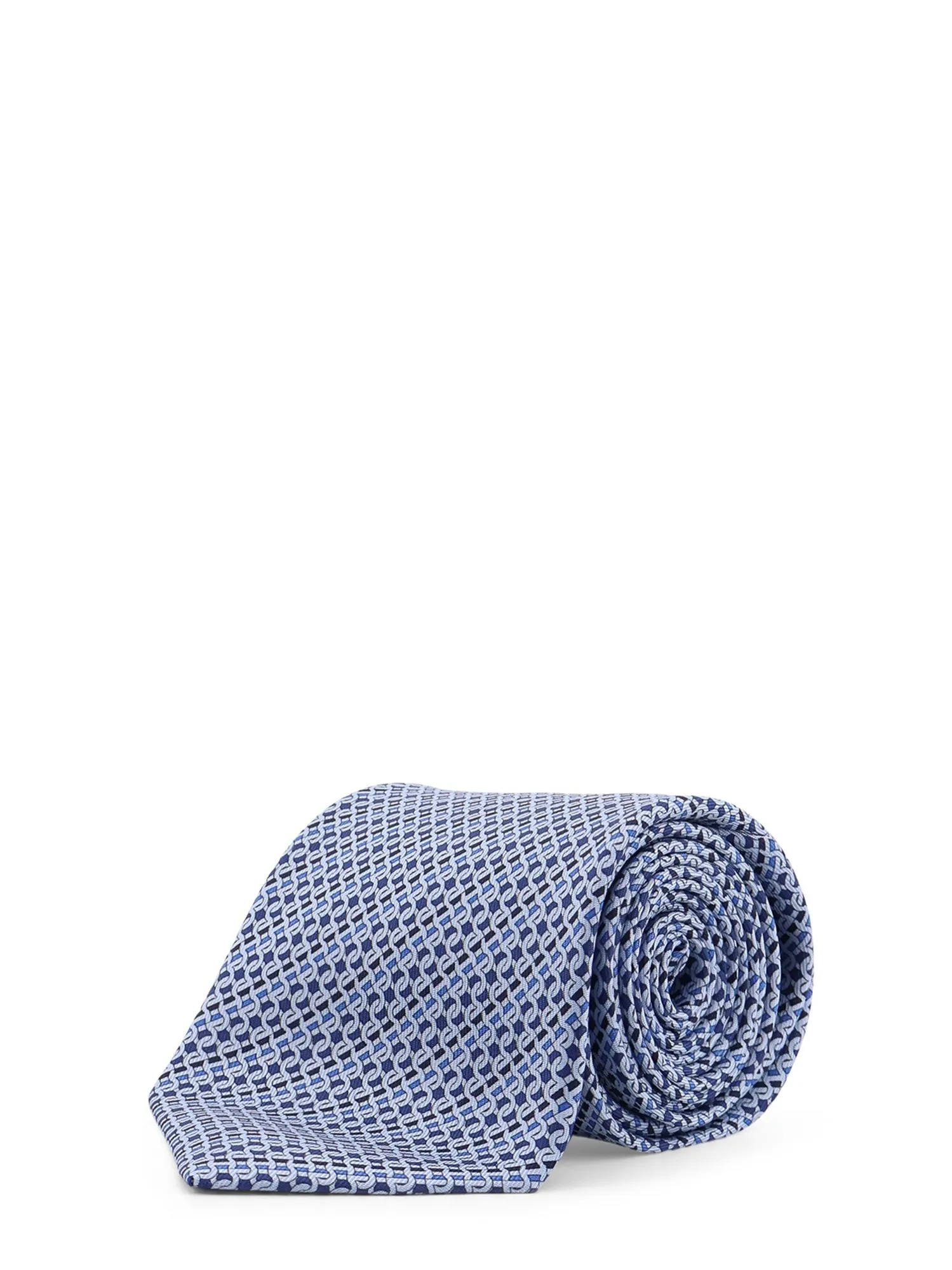 Silk Tie With Alfa Print