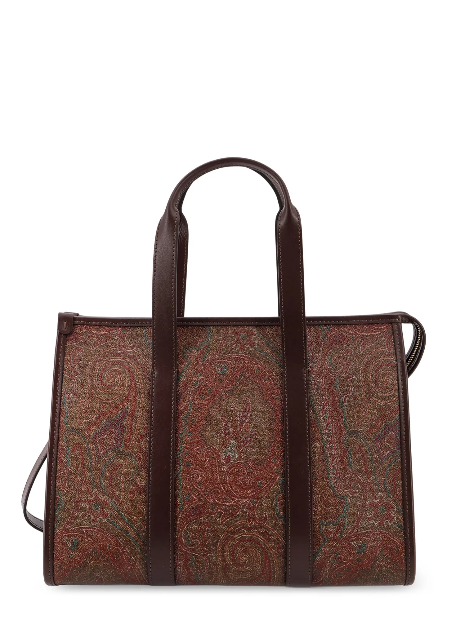 Top Handle Bauletto M Arnica Paisley Jacquard Fabric Shoulder Bag