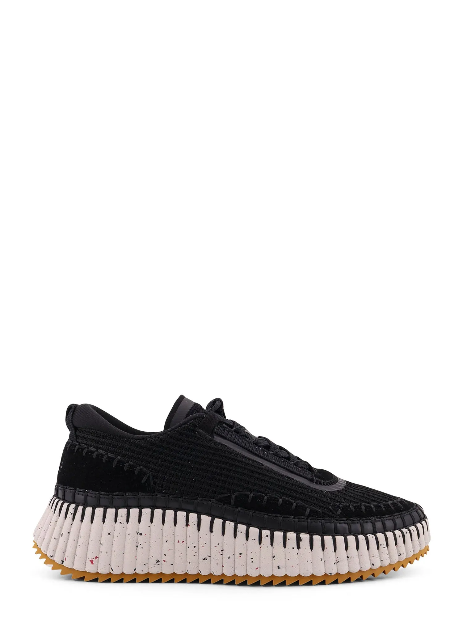 Nama Low-Top Mesh Sneakers With Suede Inserts
