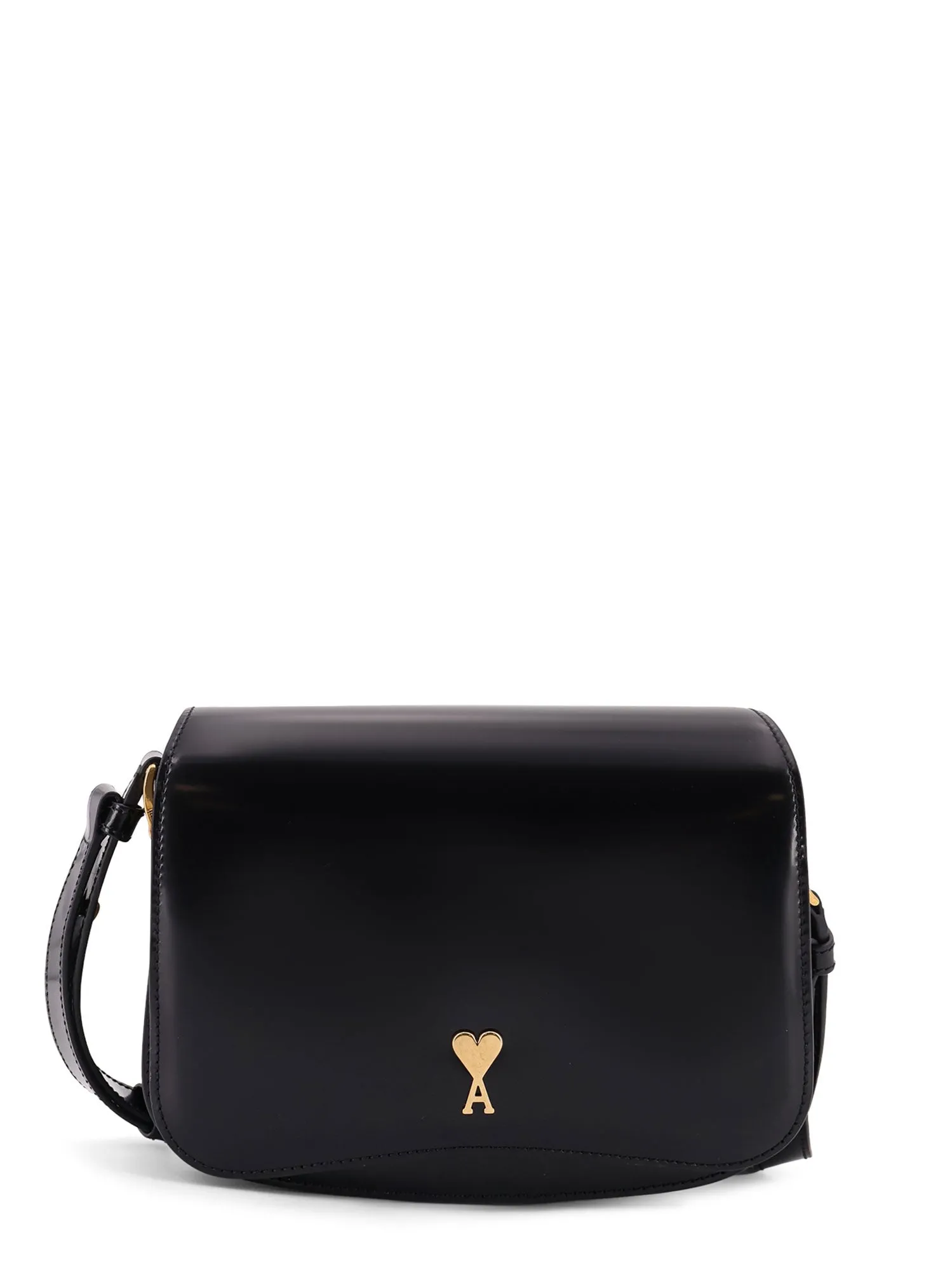 Leather Shoulder Bag With Logo Monogram