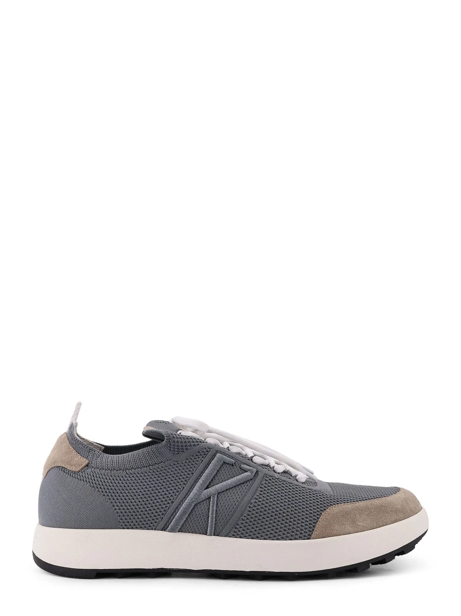 Low-Top Mesh Sneakers With Suede Profiles