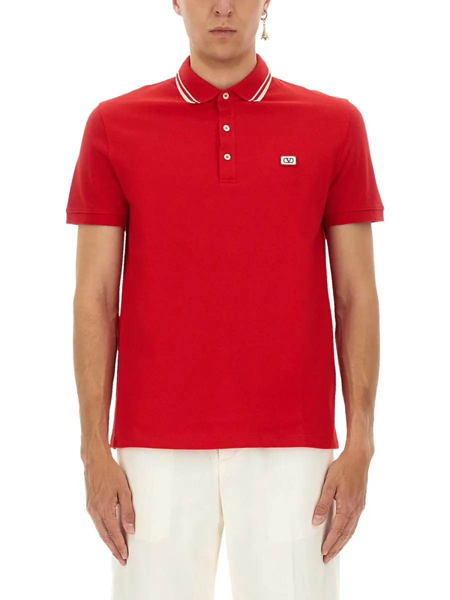 Polo Shirt With Signature Vlogo