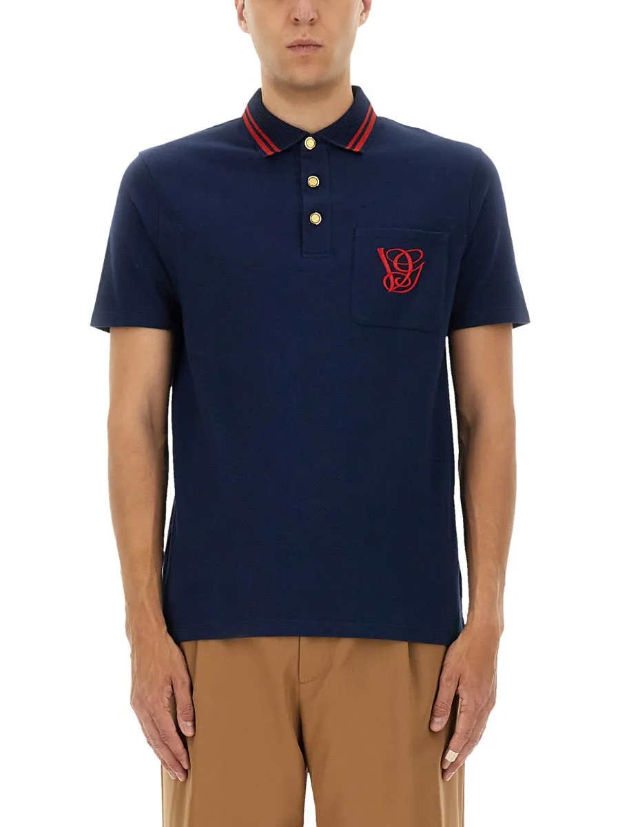 Polo Shirt With Vg Embroidery