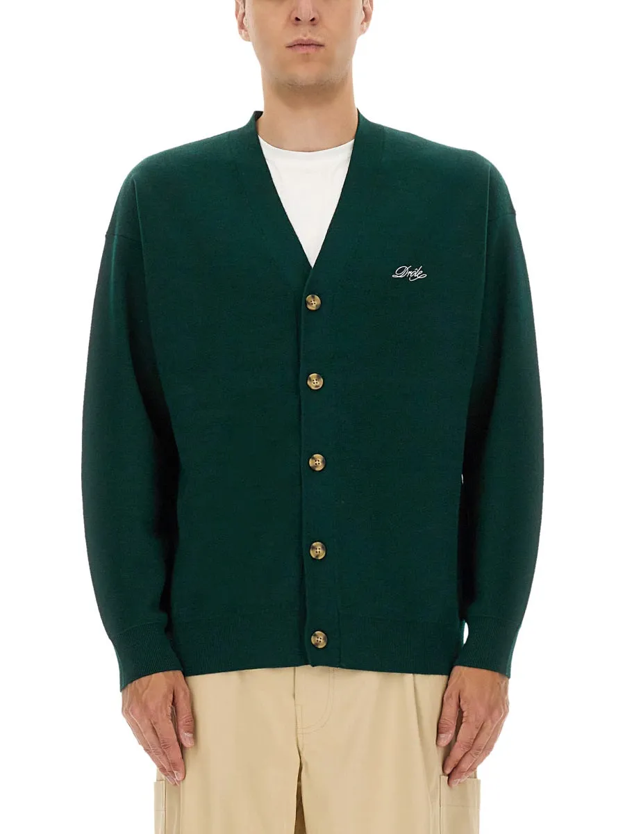 Cardigan With Logo Embroidery
