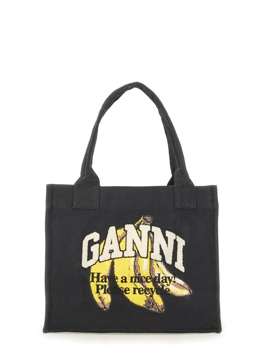 Banana Print Large Tote Bag