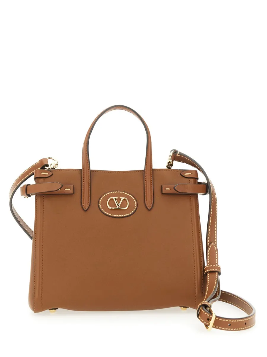 Small "Antibes" Calfskin Shopping Bag