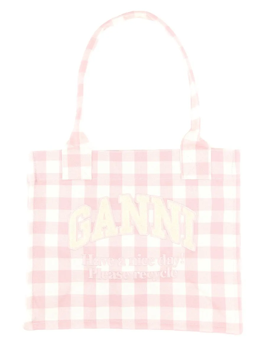 "Vicky Check" Tote Bag Large