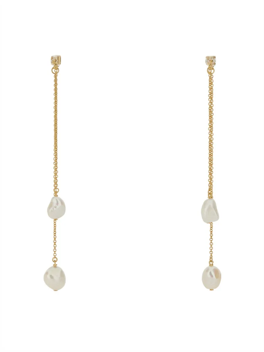 Dangling Earrings With Pearls
