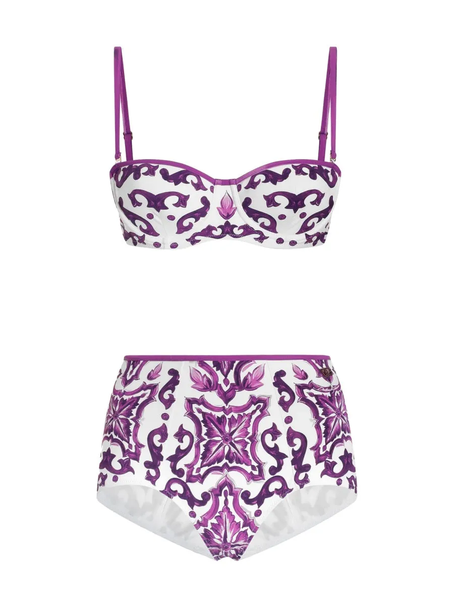 Majolica Print Bikini Swimsuit