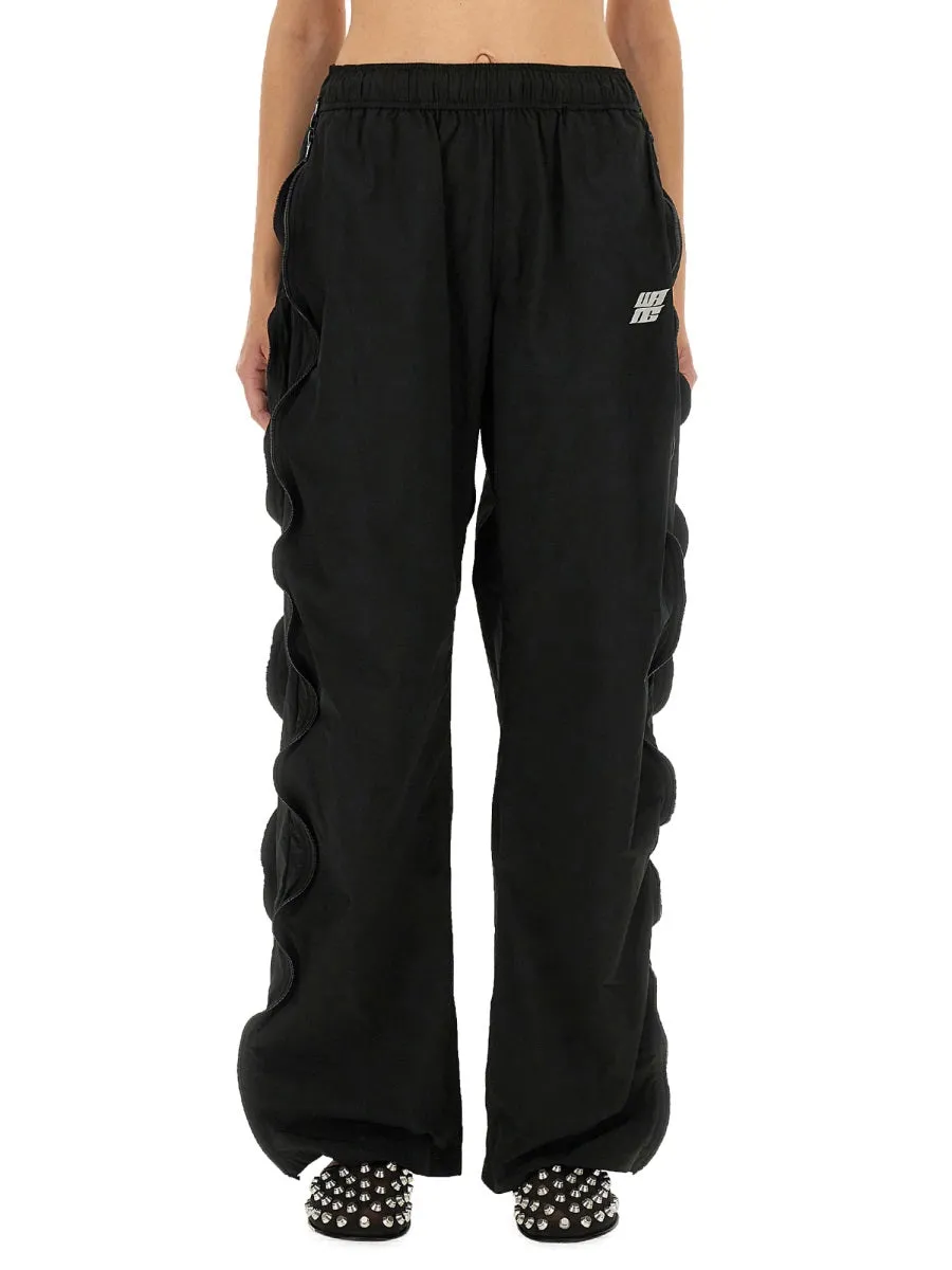 Mid-Rise Track Pants With Zipper