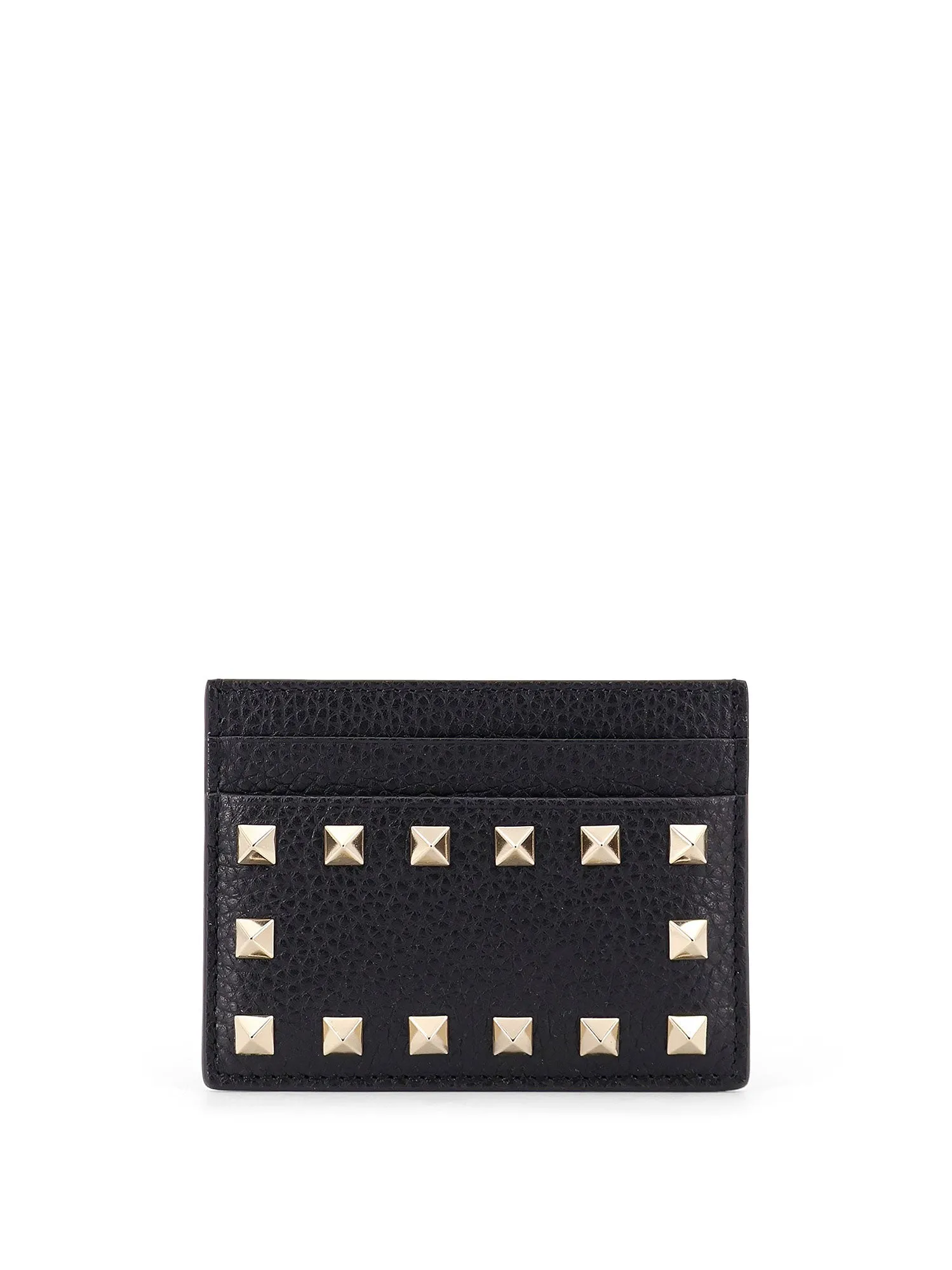 Rockstud Leather Cardholder