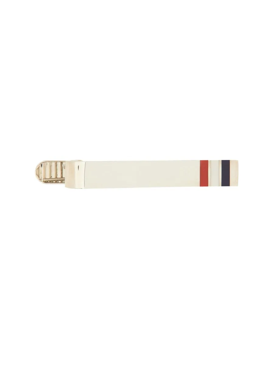 Long Striped Tie Clip