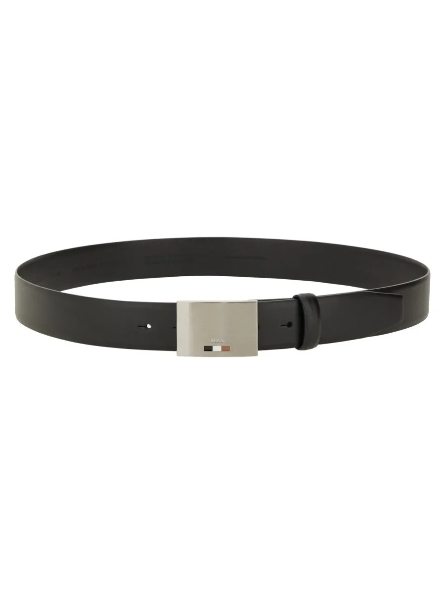 Leather Belt With Logo