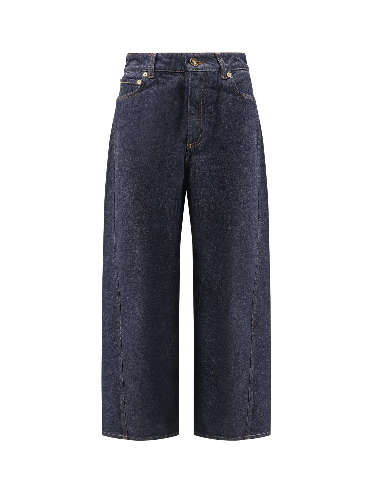 Twisted Dark Blue Denim Jeans