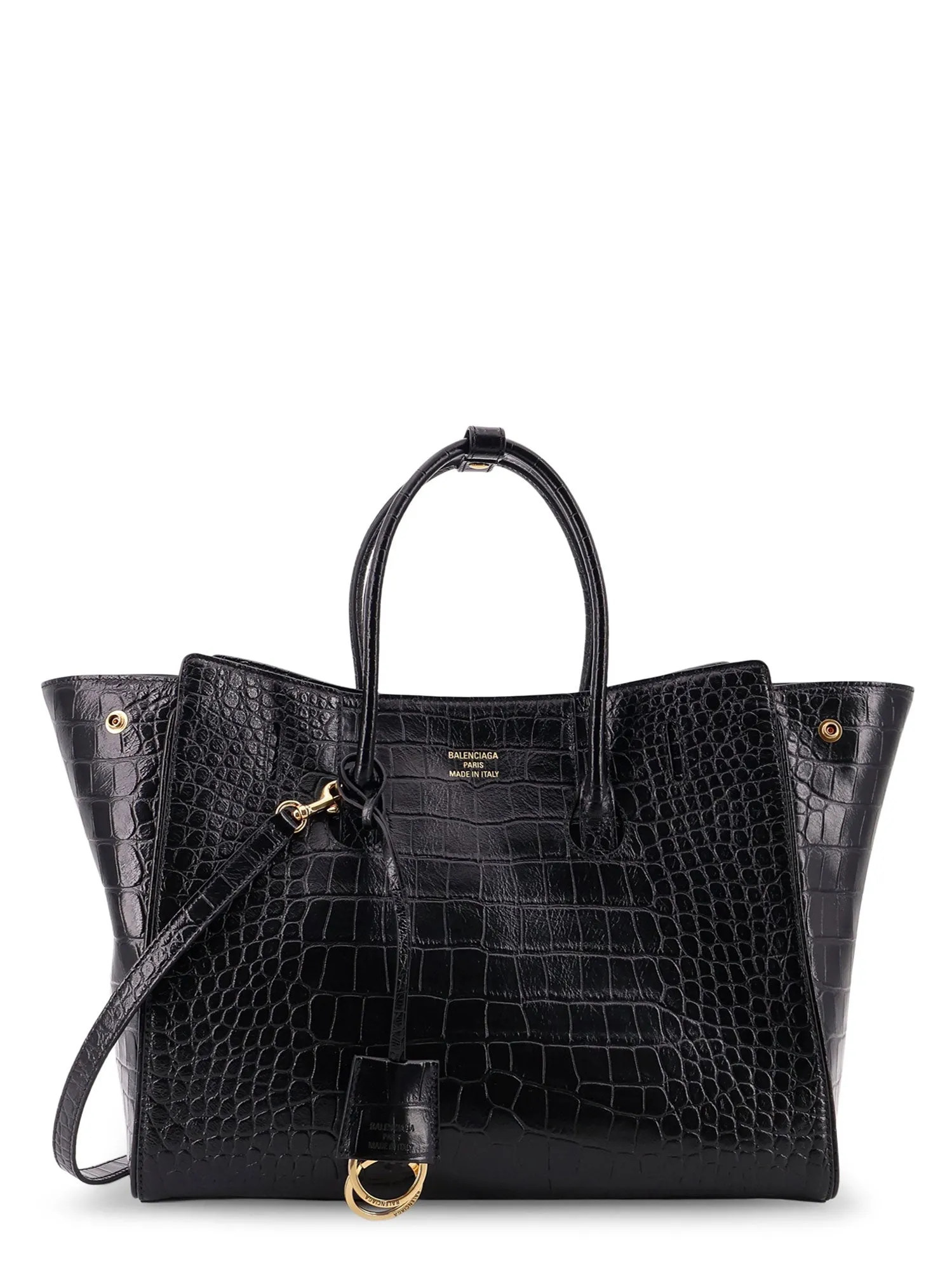All Hampton Small Leather Shoulder Bag With Croco Effect