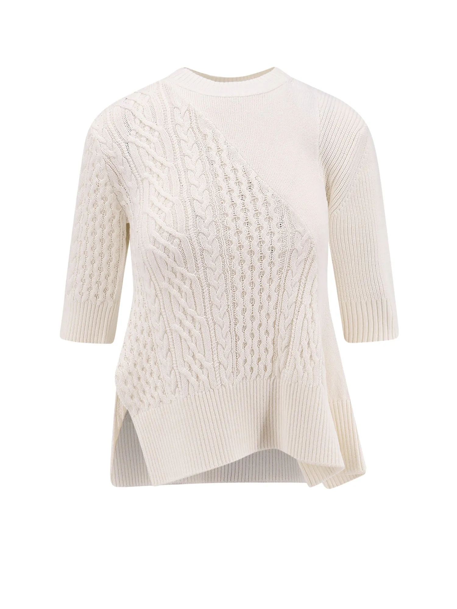 Asymmetrical Cotton Blend Sweater