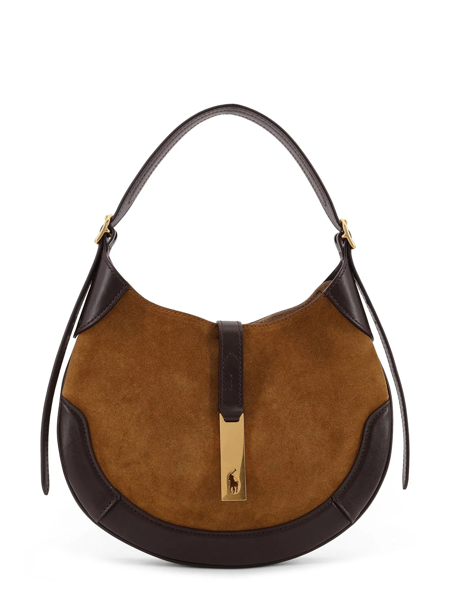 Suede And Leather Shoulder Bag