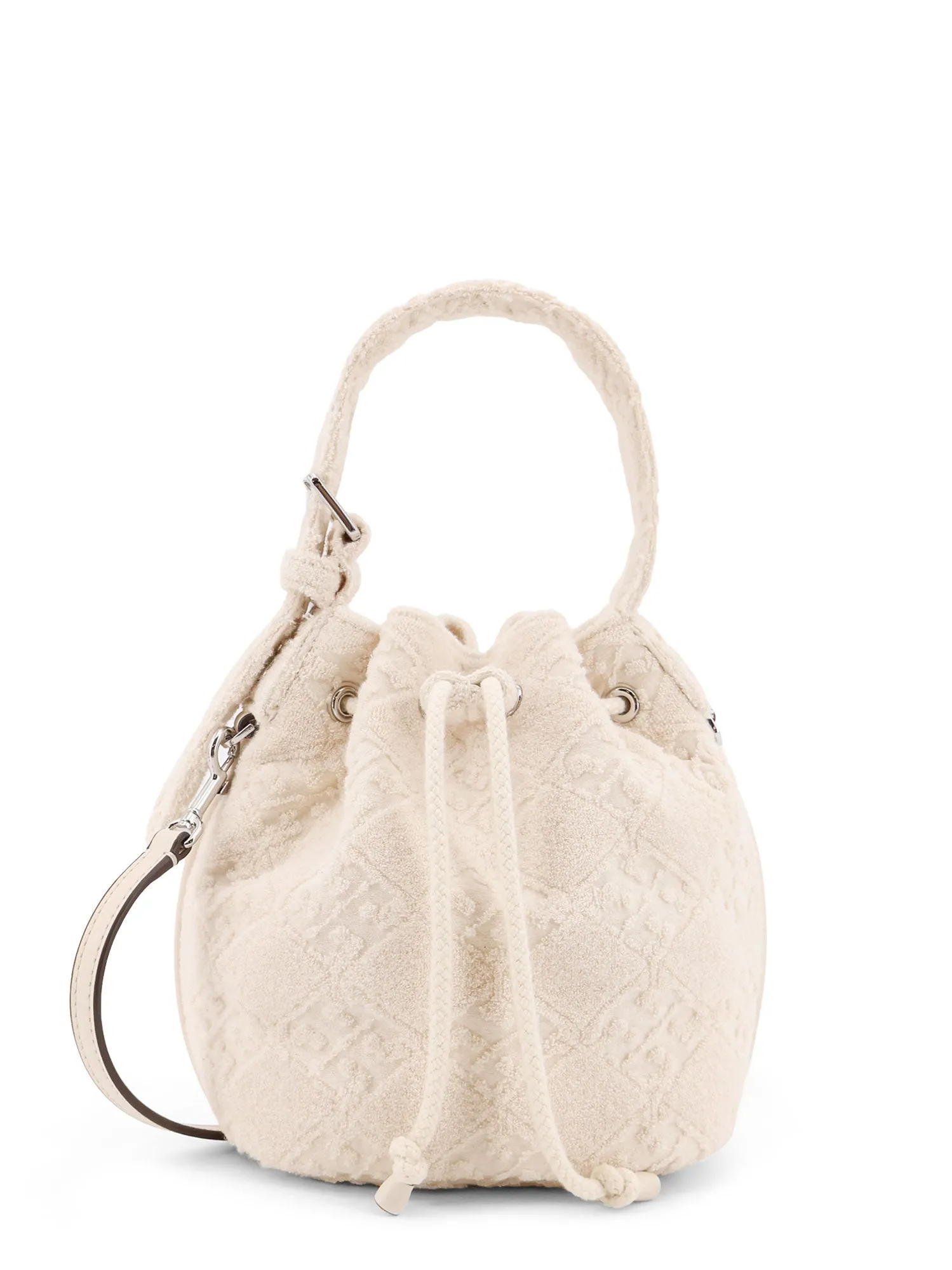 T Monogram Terry Mini Canvas Bucket Bag