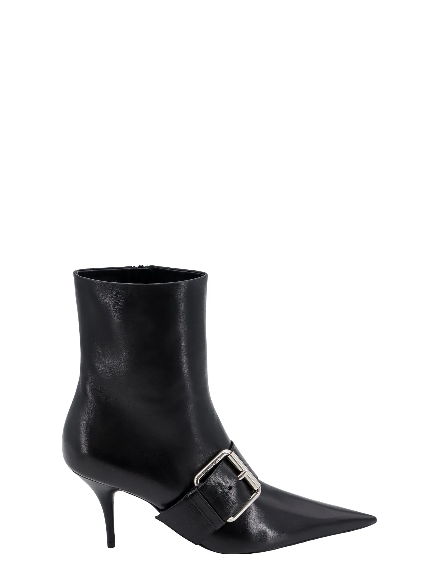 Leather Ankle Boots With Maxi Buckle