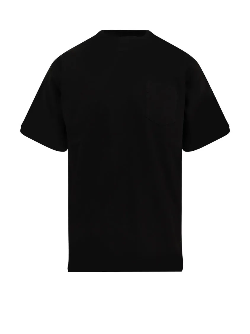 Cotton T-Shirt With Nylon Inserts