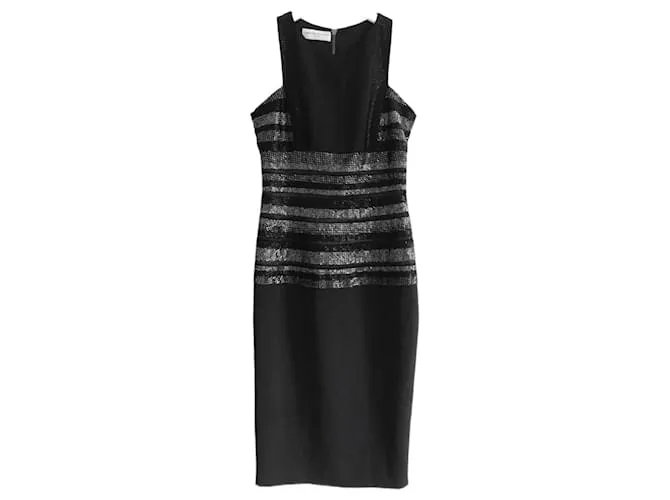 Abito a matita nero con perline di Amanda Wakeley
