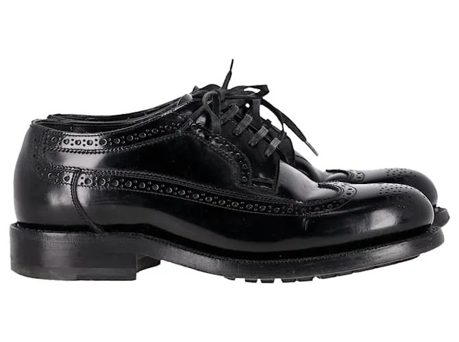 Céline Oxford stringate Celine Brogue in pelle di vitello nera Nero