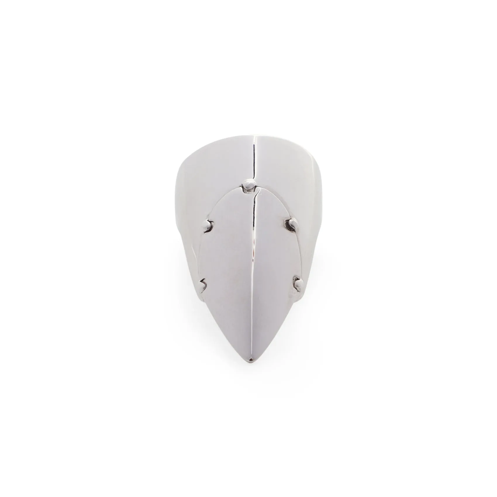 Silver Brass Nail Ring