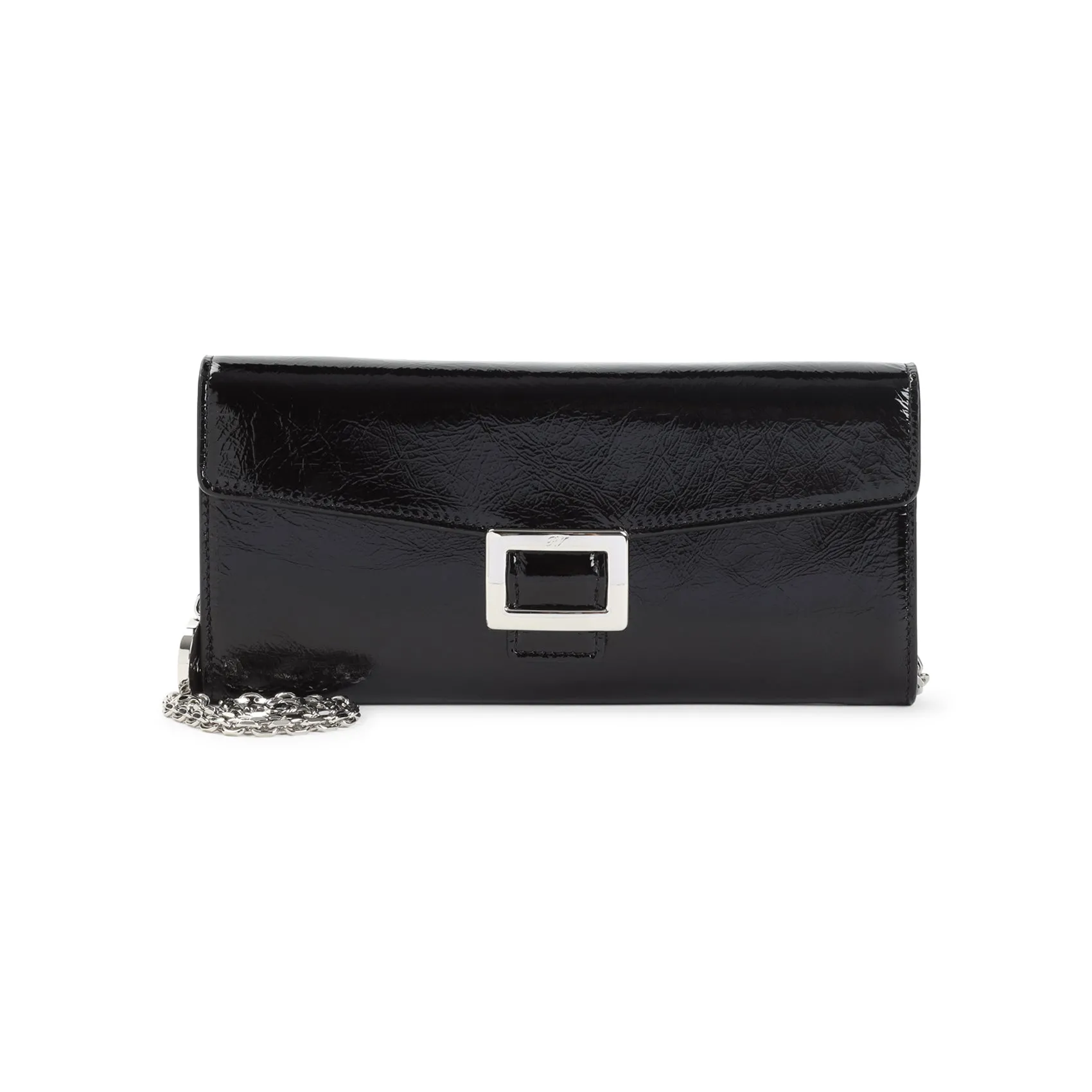 Black Belle Brushed Leather Clutch