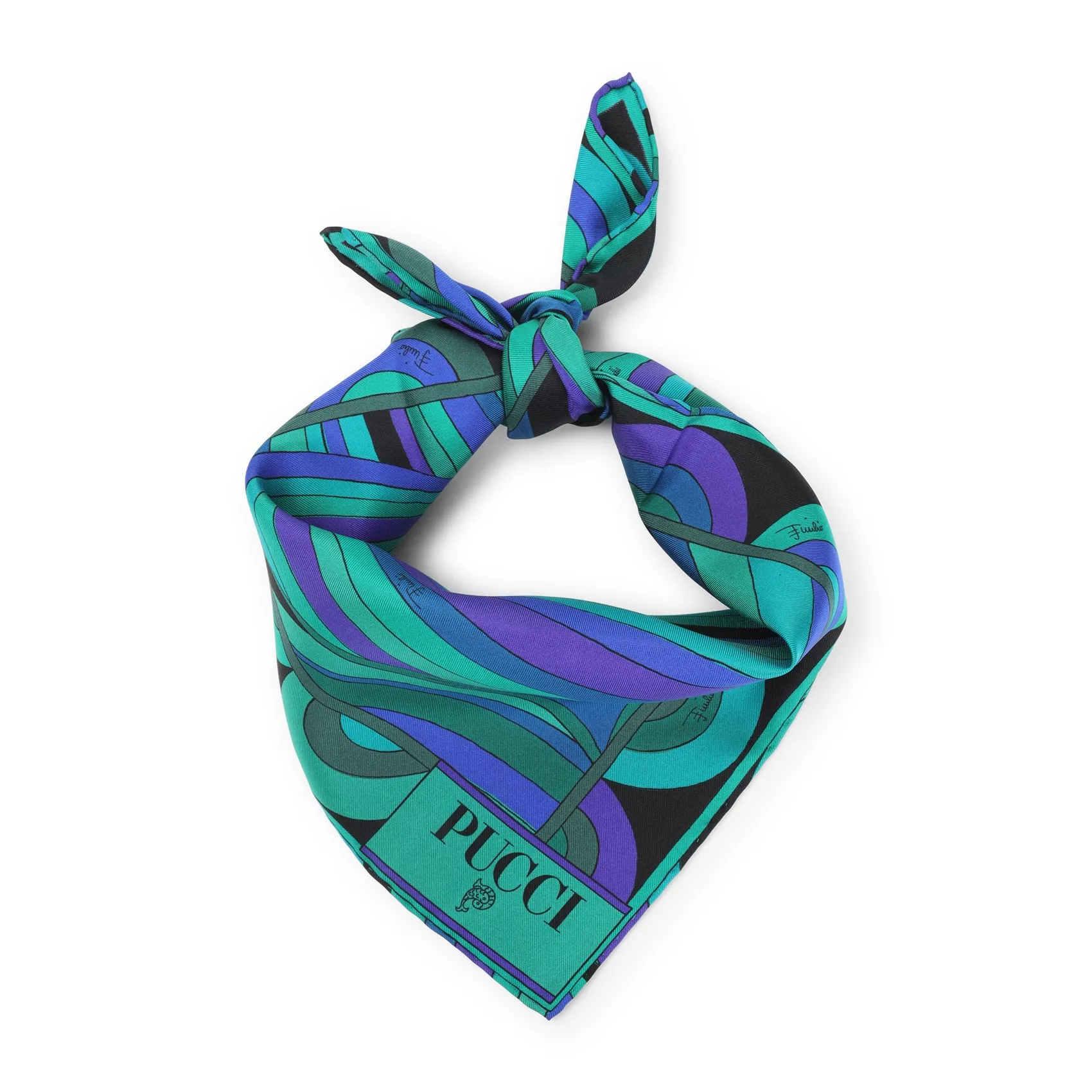 Emerald Green Silk 52x52 Foulard