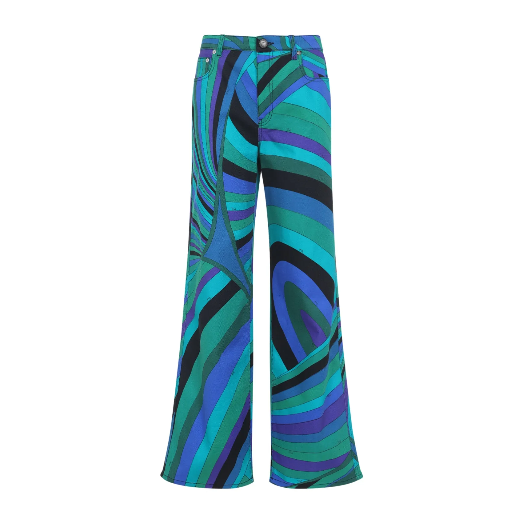 Emerald Green Cotton Iride Pants
