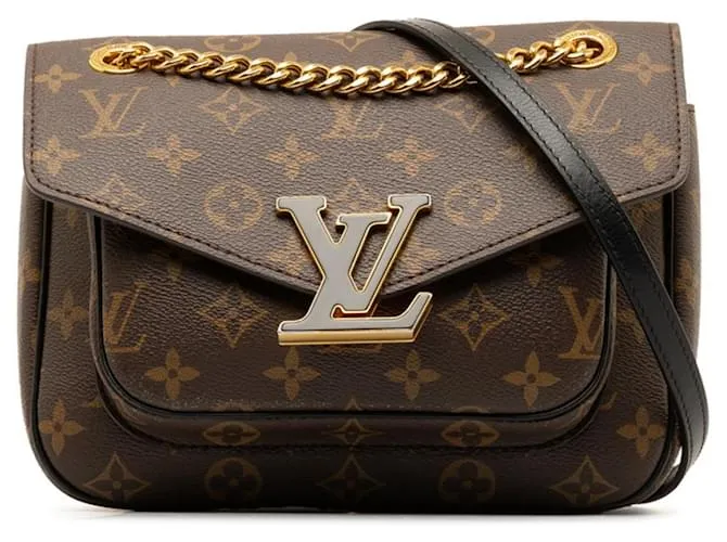 Borsa a spalla Passy in Monogram Louis Vuitton Marrone