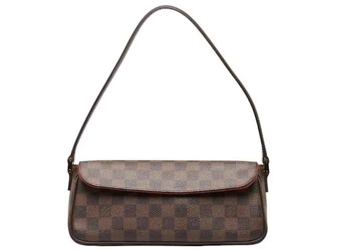 Borsa a Spalla Damier Recoleta di Louis Vuitton Marrone Damier ebene