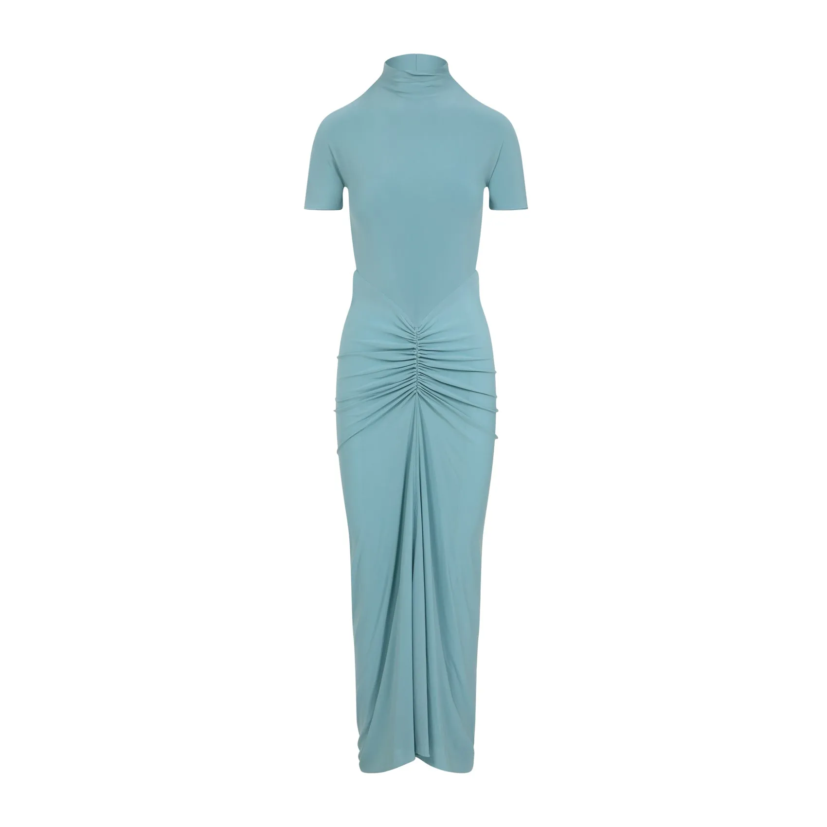 Ocean Blue Draped Dress