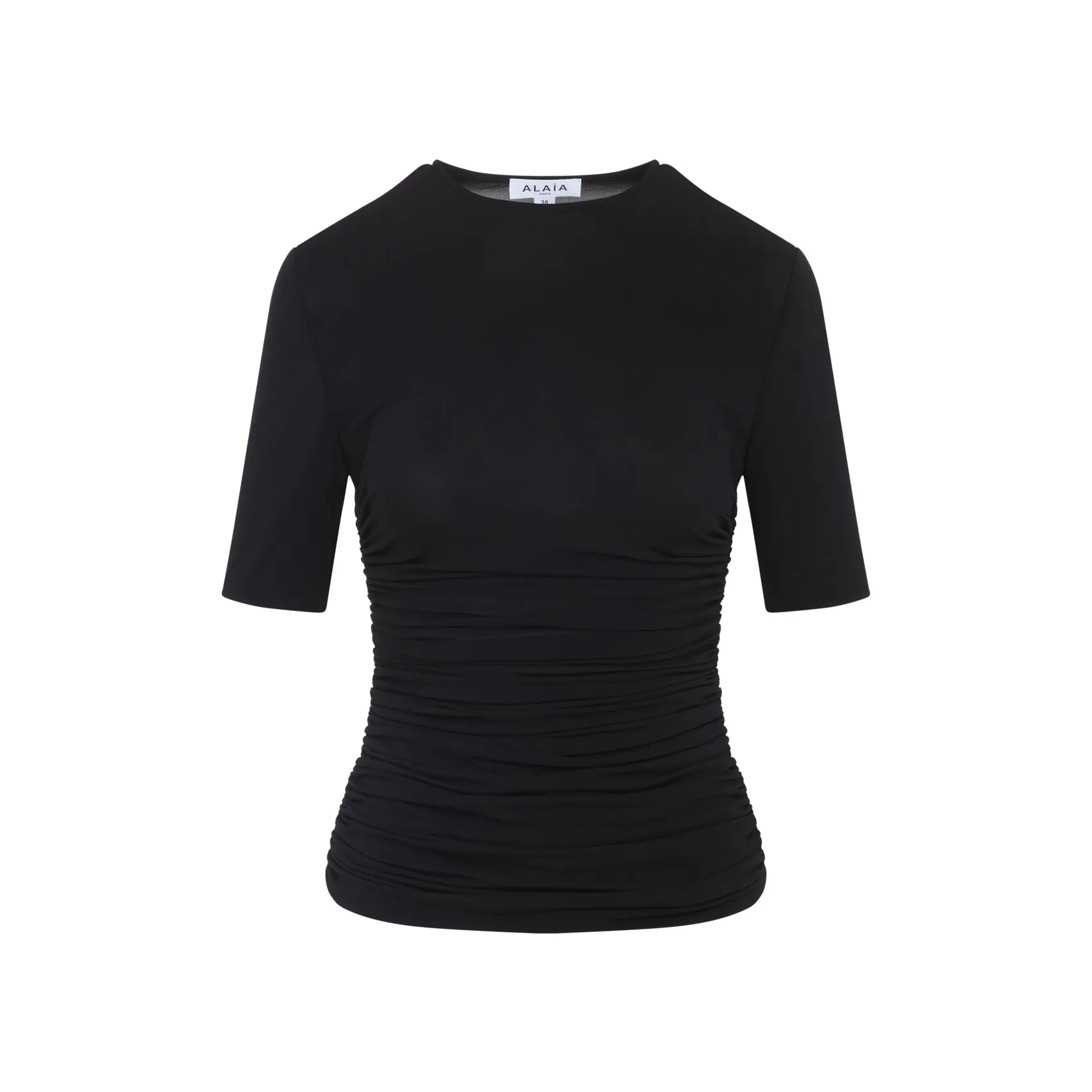 Black Pleats T-Shirt