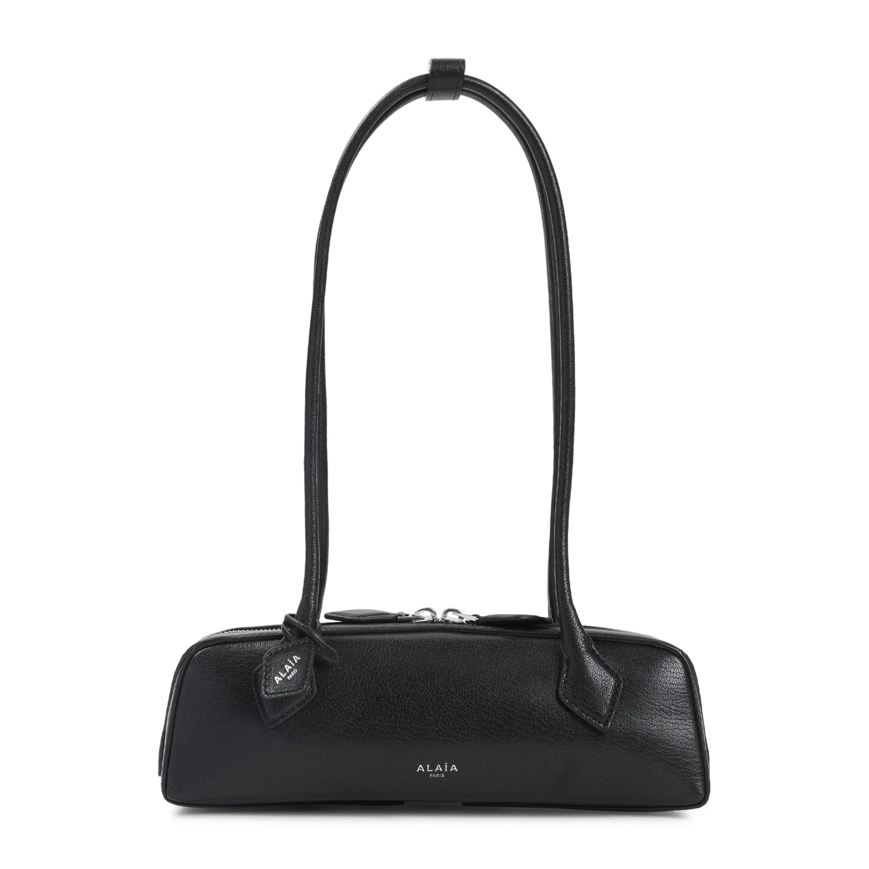 Black Goat Leather Teckel Small Shoulder Bag