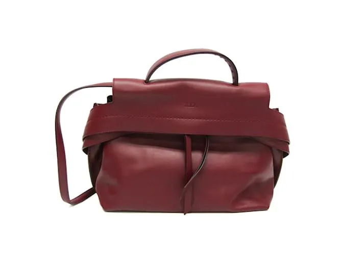 Borsa in pelle Tod's Wave da donna in bordeaux Bordò
