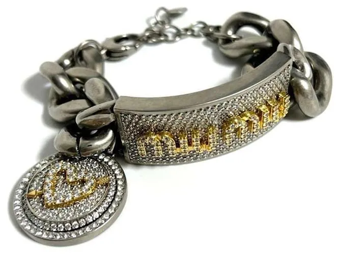 Bracciale charm ID in cristallo Miu Miu per donne