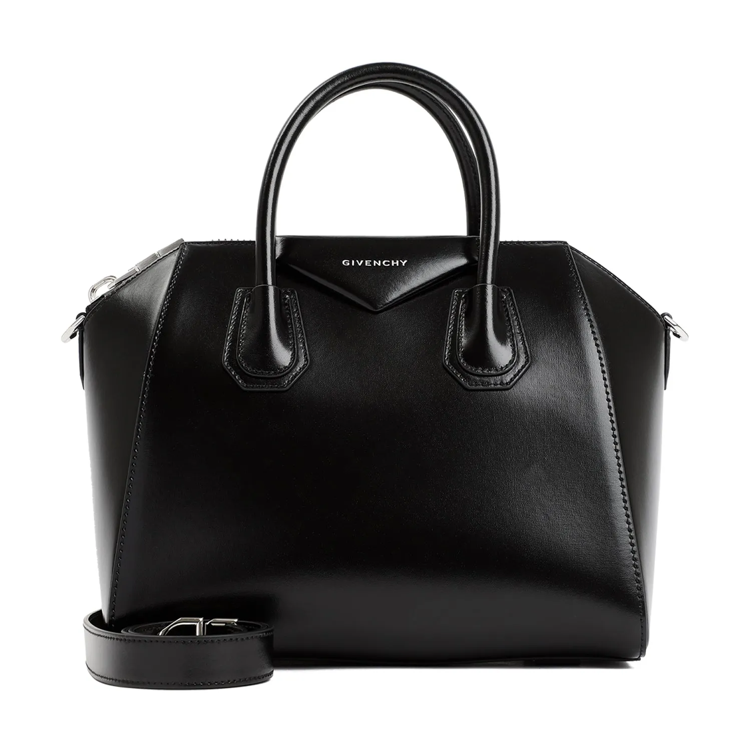 Black Calf Leather Antigona Small Bag Handbag
