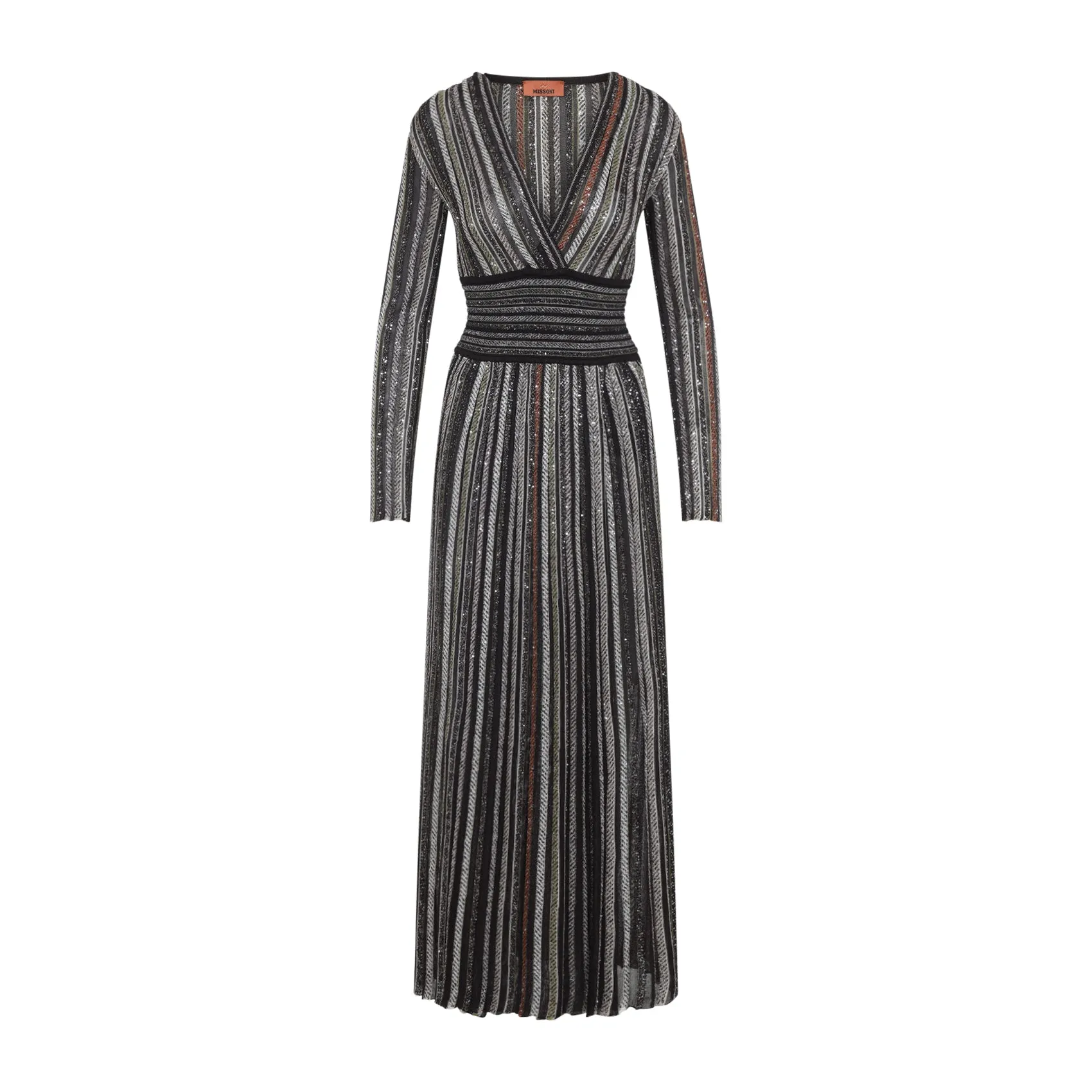 Brown Viscose Long Dress